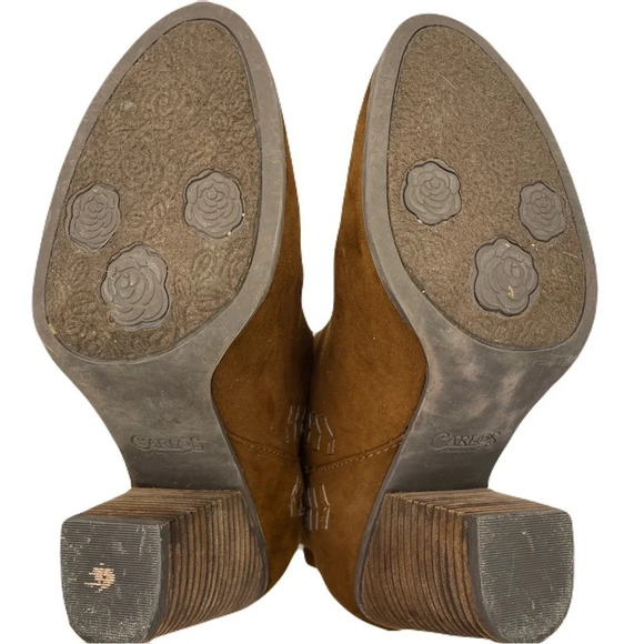 CARLOS BY CARLOS SANTANA BROWN SUEDE BOOTS - Picture 9 of 10